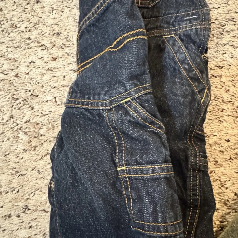 Oshkosh Denim Lined Red Overalls Size‎ 12 Months